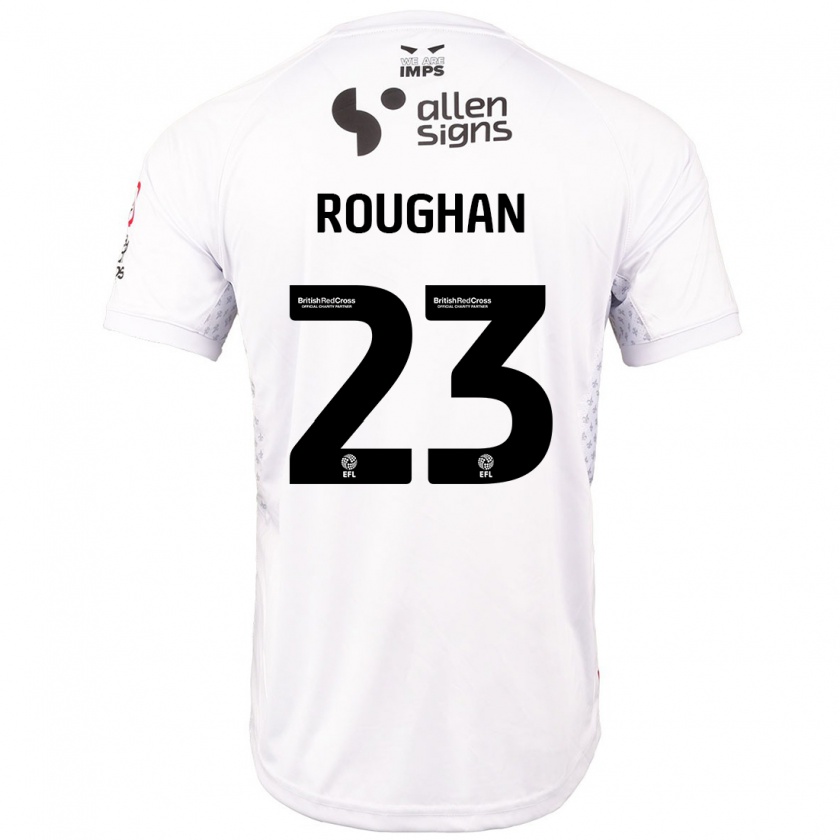 Kandiny Kinder Sean Roughan #23 Rot Weiß Auswärtstrikot Trikot 2024/25 T-Shirt Österreich