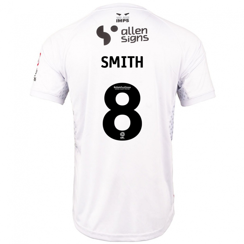 Kandiny Niño Camiseta Alistair Smith #8 Rojo Blanco 2ª Equipación 2024/25 La Camisa México