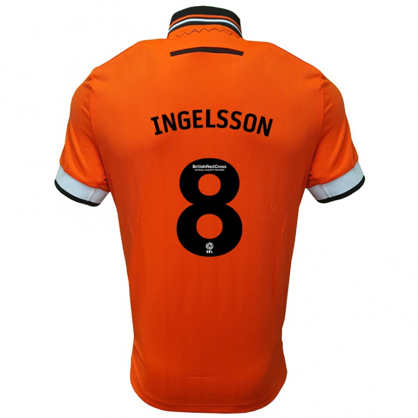 Kandiny Niño Camiseta Svante Ingelsson #8 Naranja Blanco 2ª Equipación 2024/25 La Camisa