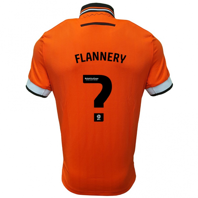 Kandiny Niño Camiseta Cian Flannery #0 Naranja Blanco 2ª Equipación 2024/25 La Camisa México