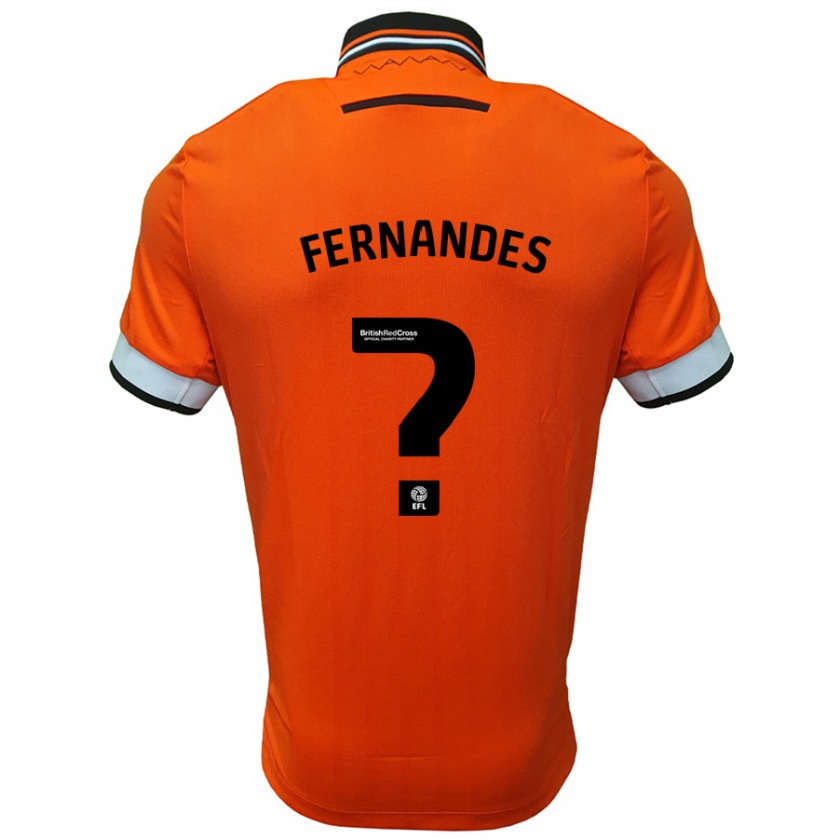 Kandiny Niño Camiseta Bruno Fernandes #0 Naranja Blanco 2ª Equipación 2024/25 La Camisa México