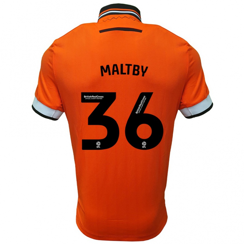 Kandiny Niño Camiseta Mackenzie Maltby #36 Naranja Blanco 2ª Equipación 2024/25 La Camisa México