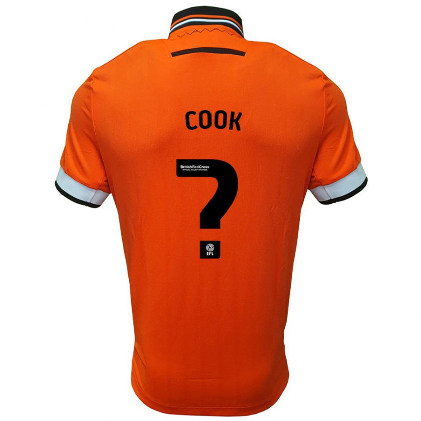 Kandiny Kinderen Luke Cook #0 Oranje Wit Uitshirt Uittenue 2024/25 T-Shirt