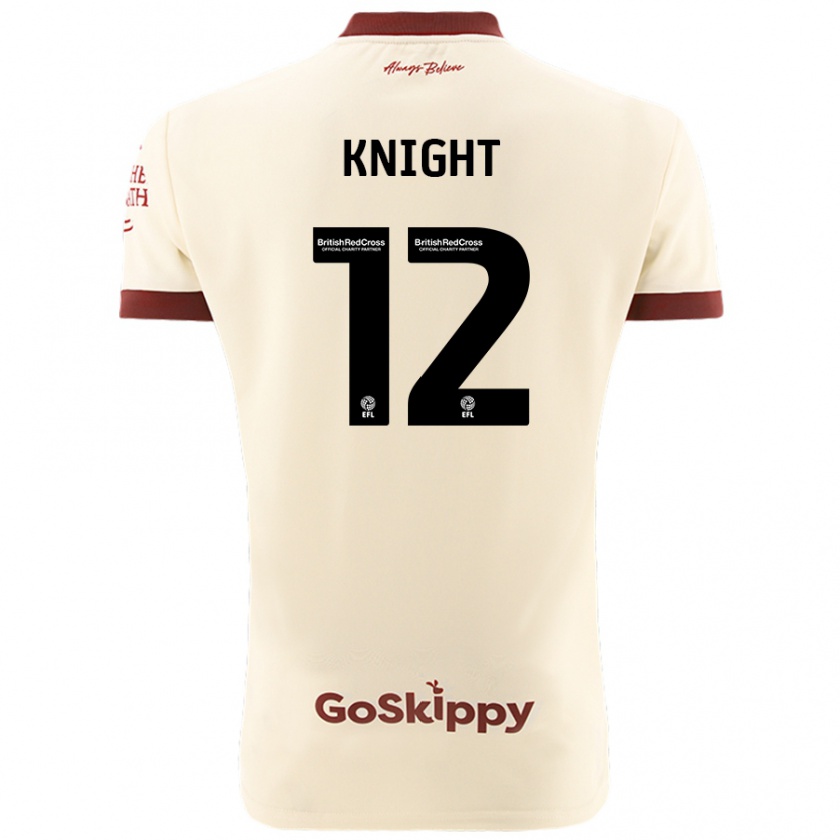 Kandiny Bambino Maglia Jason Knight #12 Crema Bianco Kit Gara Away 2024/25 Maglietta