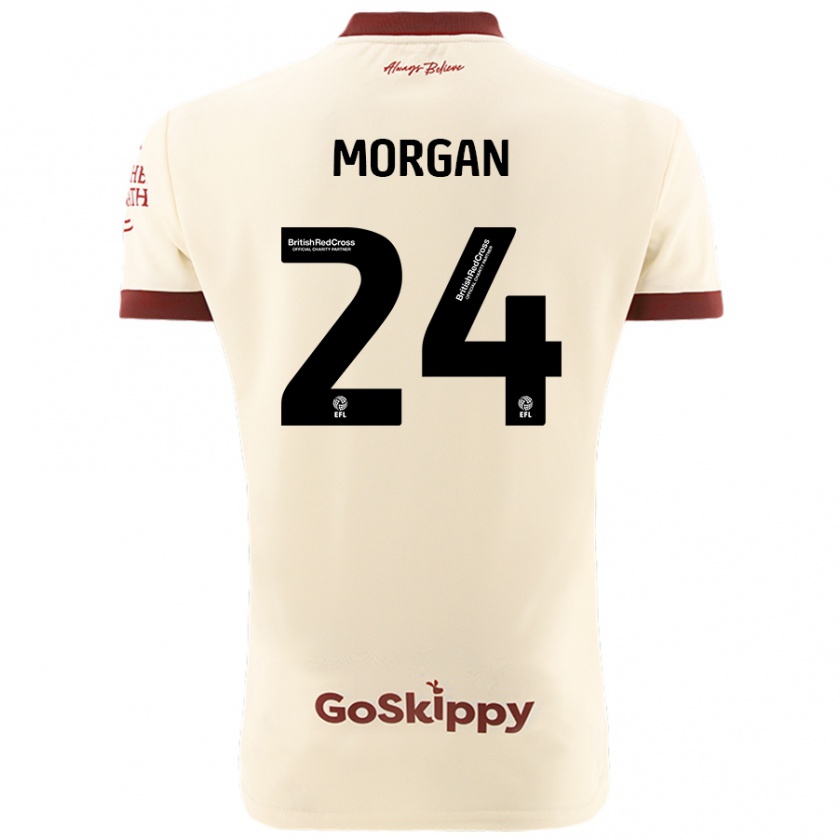 Kandiny Kinderen Ffion Morgan #24 Crèmewit Uitshirt Uittenue 2024/25 T-Shirt België