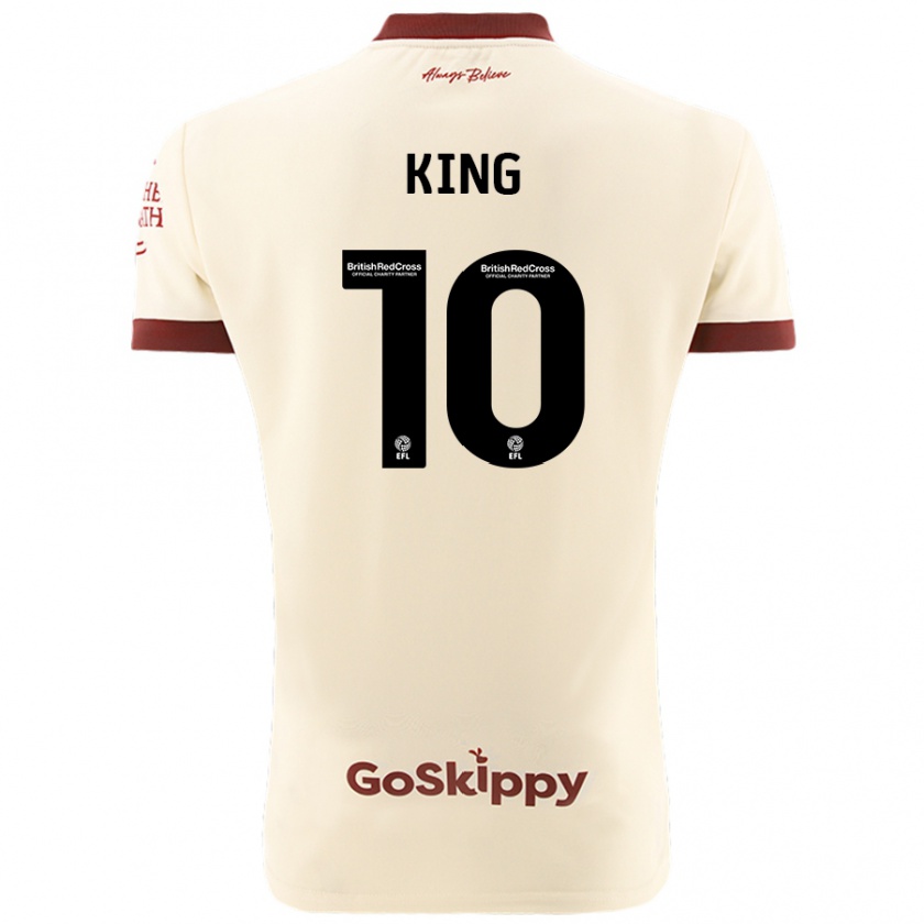 Kandiny Kinderen Andy King #10 Crèmewit Uitshirt Uittenue 2024/25 T-Shirt