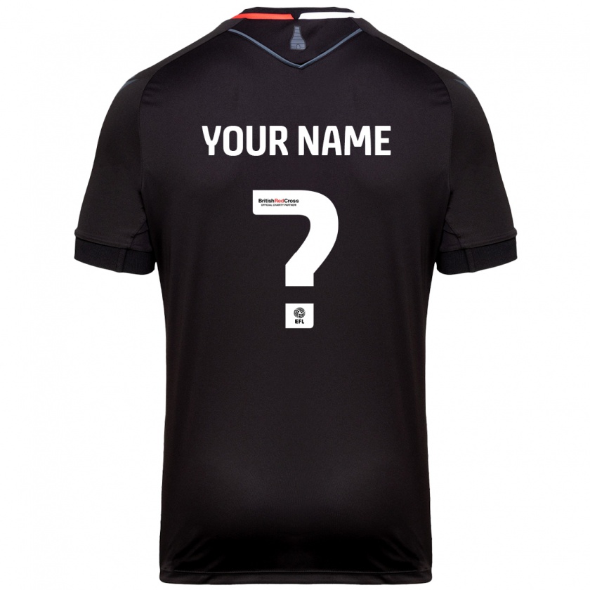 Kandiny Bambino Maglia Il Tuo Nome #0 Nero Kit Gara Away 2024/25 Maglietta