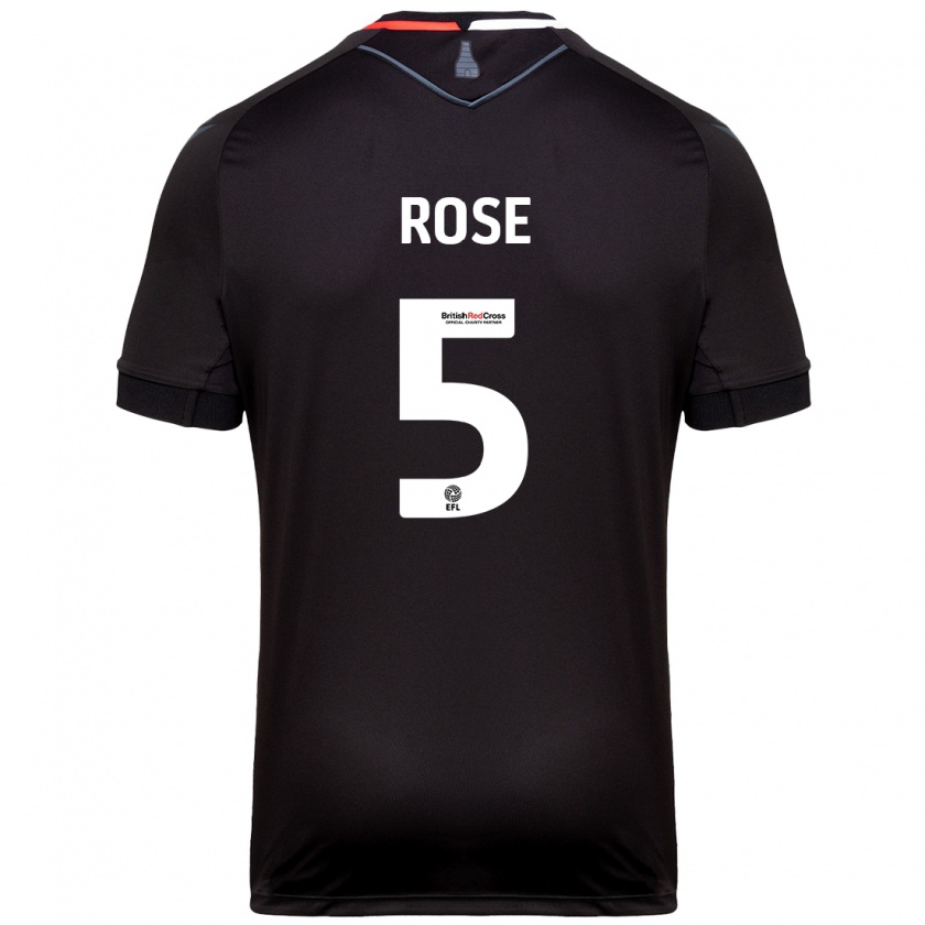 Kandiny Bambino Maglia Michael Rose #5 Nero Kit Gara Away 2024/25 Maglietta