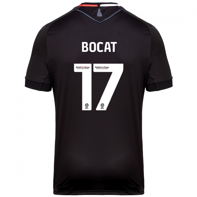 Kandiny Bambino Maglia Eric-Junior Bocat #17 Nero Kit Gara Away 2024/25 Maglietta