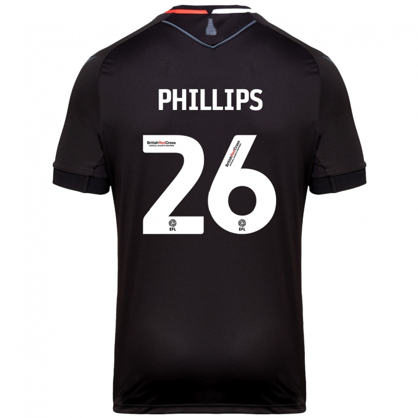 Kandiny Kinder Ashley Phillips #26 Schwarz Auswärtstrikot Trikot 2024/25 T-Shirt Österreich