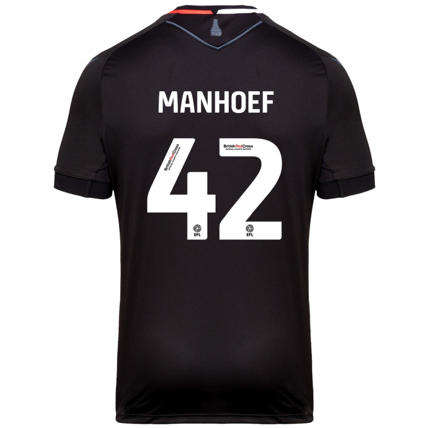 Kandiny Kinder Million Manhoef #42 Schwarz Auswärtstrikot Trikot 2024/25 T-Shirt Österreich