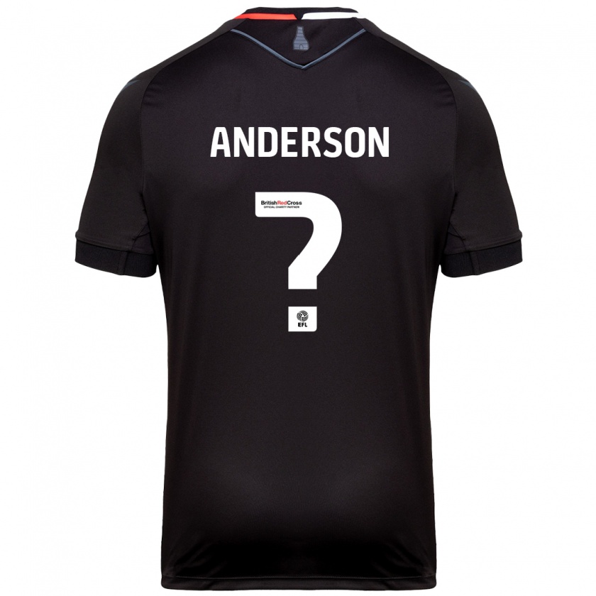 Kandiny Bambino Maglia Freddie Anderson #0 Nero Kit Gara Away 2024/25 Maglietta