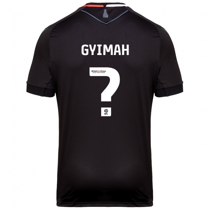 Kandiny Kinder Francis Gyimah #0 Schwarz Auswärtstrikot Trikot 2024/25 T-Shirt Österreich