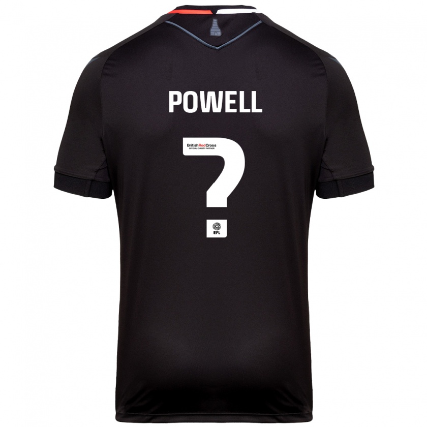 Kandiny Kinderen Owen Powell #0 Zwart Uitshirt Uittenue 2024/25 T-Shirt