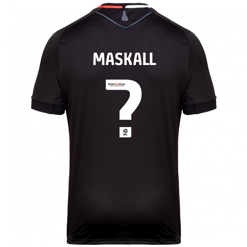 Kandiny Kinderen Josh Maskall #0 Zwart Uitshirt Uittenue 2024/25 T-Shirt