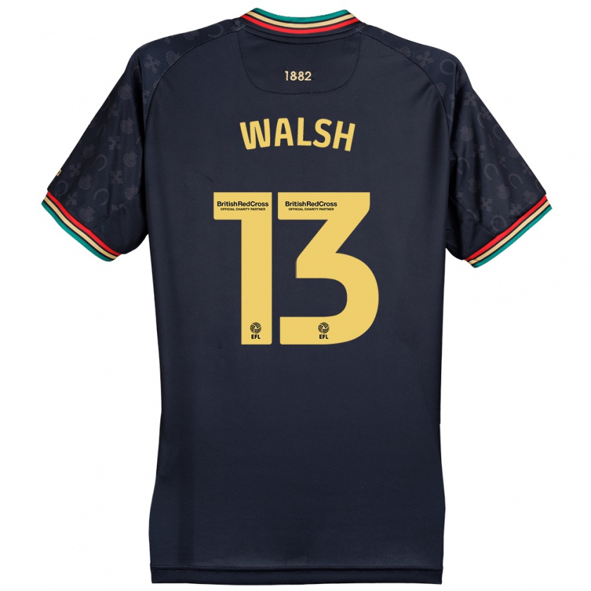 Kandiny Bambino Maglia Joe Walsh #13 Blu Navy Scuro Kit Gara Away 2024/25 Maglietta