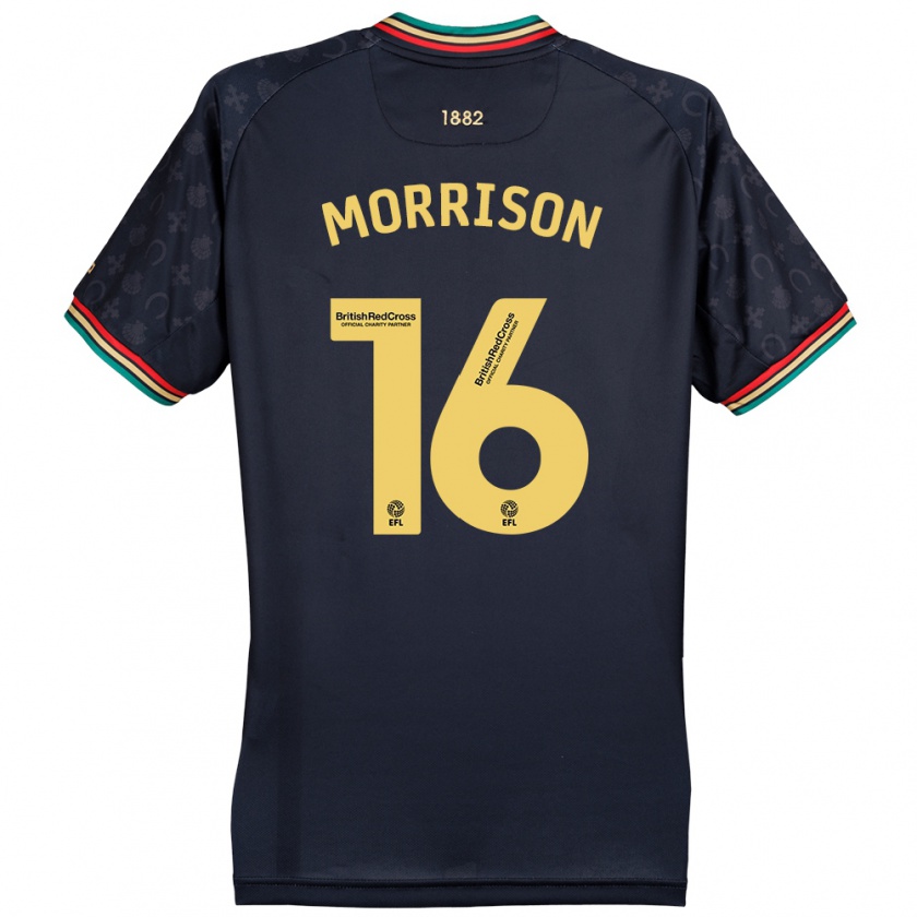 Kandiny Kinder Liam Morrison #16 Dunkelmarineblau Auswärtstrikot Trikot 2024/25 T-Shirt Österreich