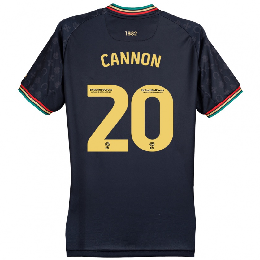 Kandiny Kinderen Reggie Cannon #20 Donker Marineblauw Uitshirt Uittenue 2024/25 T-Shirt