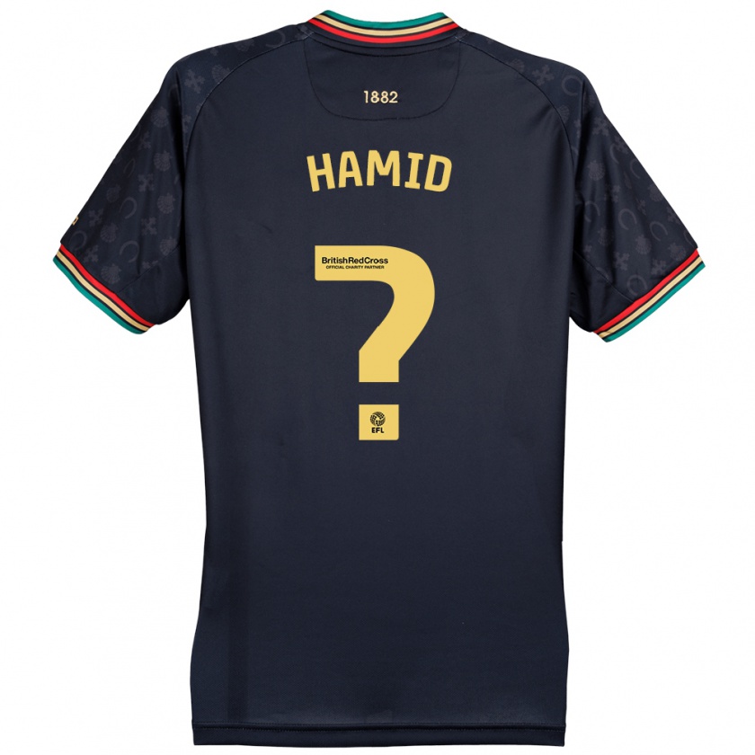 Kandiny Criança Camisola Hassan Hamid #0 Azul Da Marinha Escura Alternativa 2024/25 Camisa Brasil