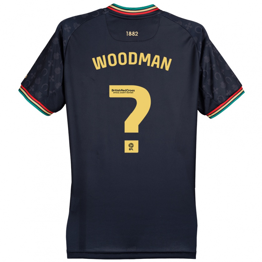 Kandiny Kinder Deon Woodman #0 Dunkelmarineblau Auswärtstrikot Trikot 2024/25 T-Shirt Österreich