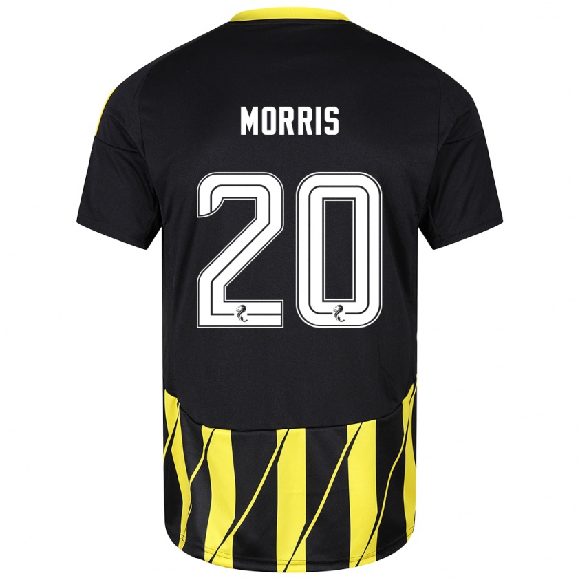 Kandiny Niño Camiseta Shayden Morris #20 Negro Amarillo 2ª Equipación 2024/25 La Camisa