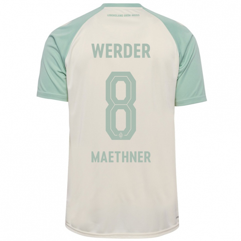 Kandiny Kinder Finn Maethner #8 Cremeweiß Hellgrün Auswärtstrikot Trikot 2024/25 T-Shirt Österreich