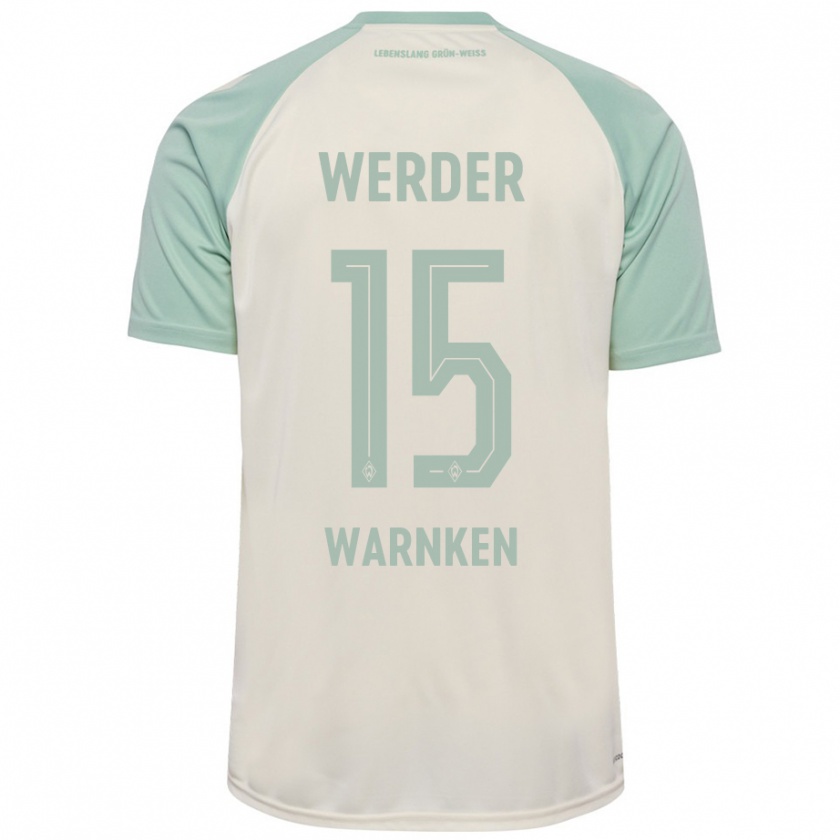 Kandiny Kinder Jannes Warnken #15 Cremeweiß Hellgrün Auswärtstrikot Trikot 2024/25 T-Shirt Österreich