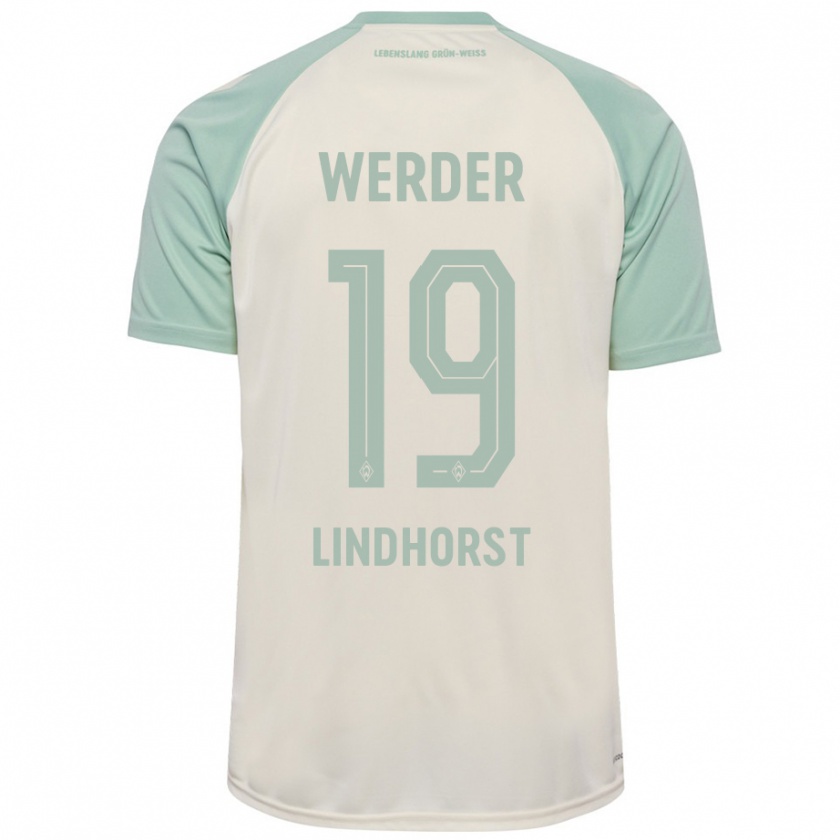 Kandiny Kinderen Jerrit Lindhorst #19 Off-White Lichtgroen Uitshirt Uittenue 2024/25 T-Shirt