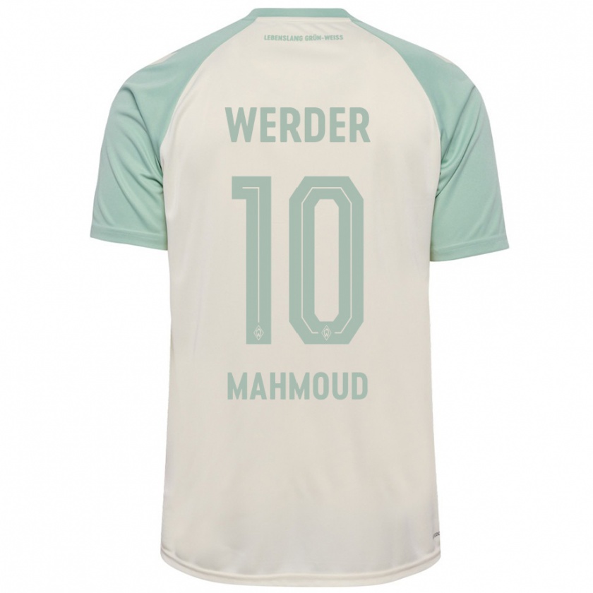 Kandiny Bambino Maglia Tuana Mahmoud #10 Bianco Sporco Verde Chiaro Kit Gara Away 2024/25 Maglietta