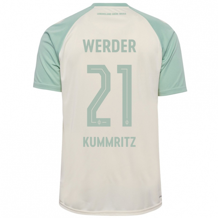 Kandiny Kinderen Liam Kümmritz #21 Off-White Lichtgroen Uitshirt Uittenue 2024/25 T-Shirt