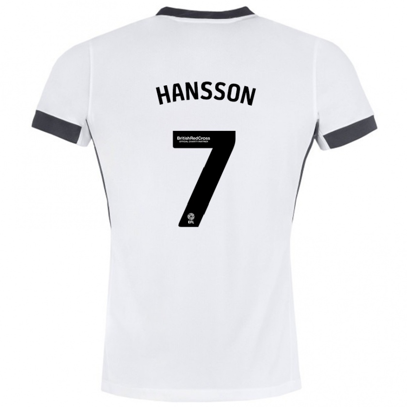 Kandiny Kinder Emil Hansson #7 Weiß Schwarz Auswärtstrikot Trikot 2024/25 T-Shirt Österreich