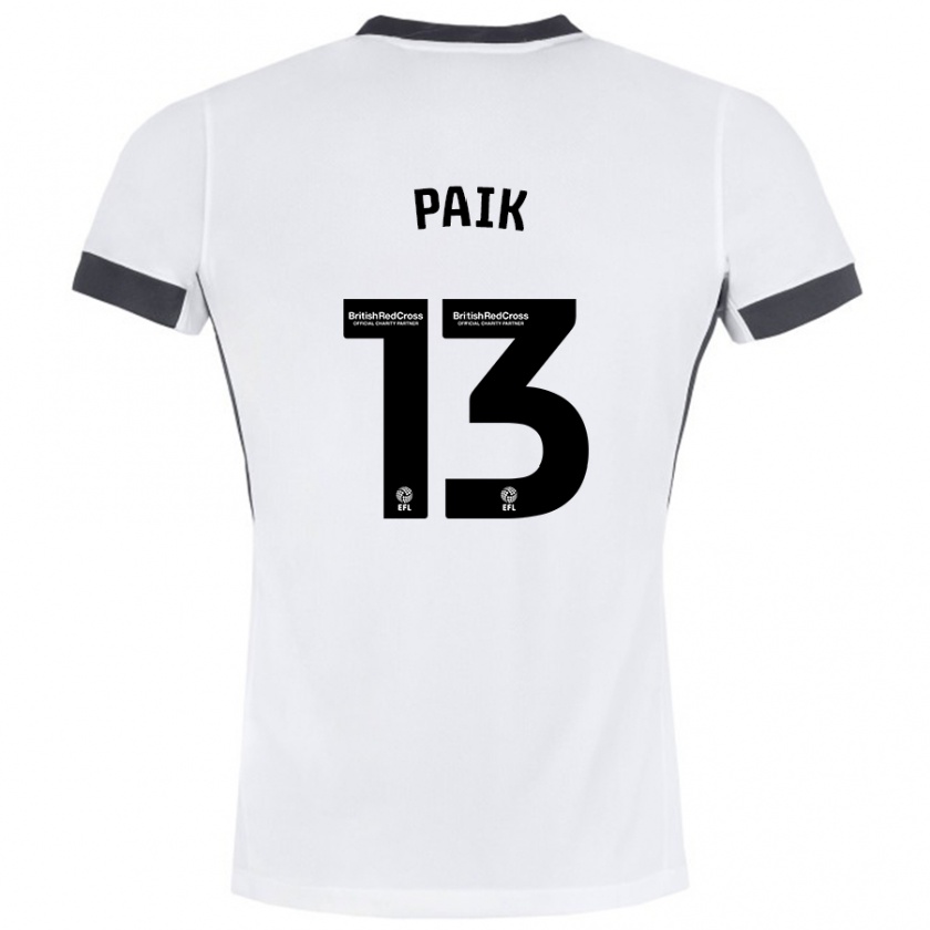 Kandiny Kinderen Seung-Ho Paik #13 Wit Zwart Uitshirt Uittenue 2024/25 T-Shirt