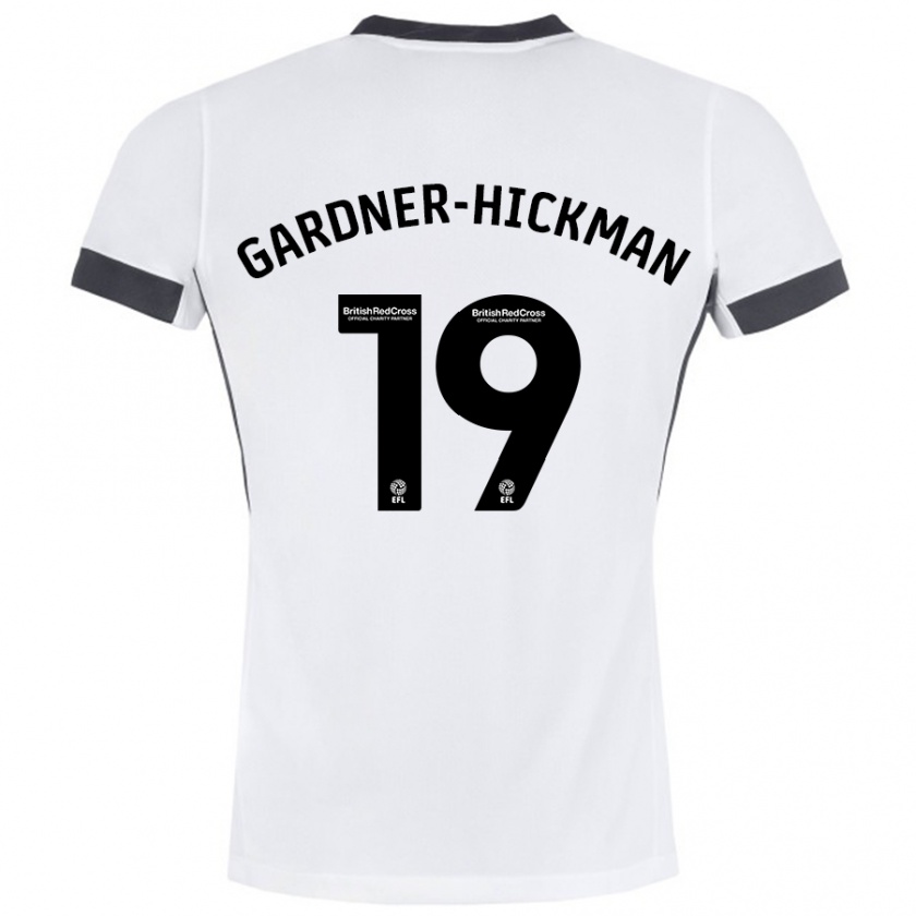 Kandiny Kinderen Taylor Gardner-Hickman #19 Wit Zwart Uitshirt Uittenue 2024/25 T-Shirt