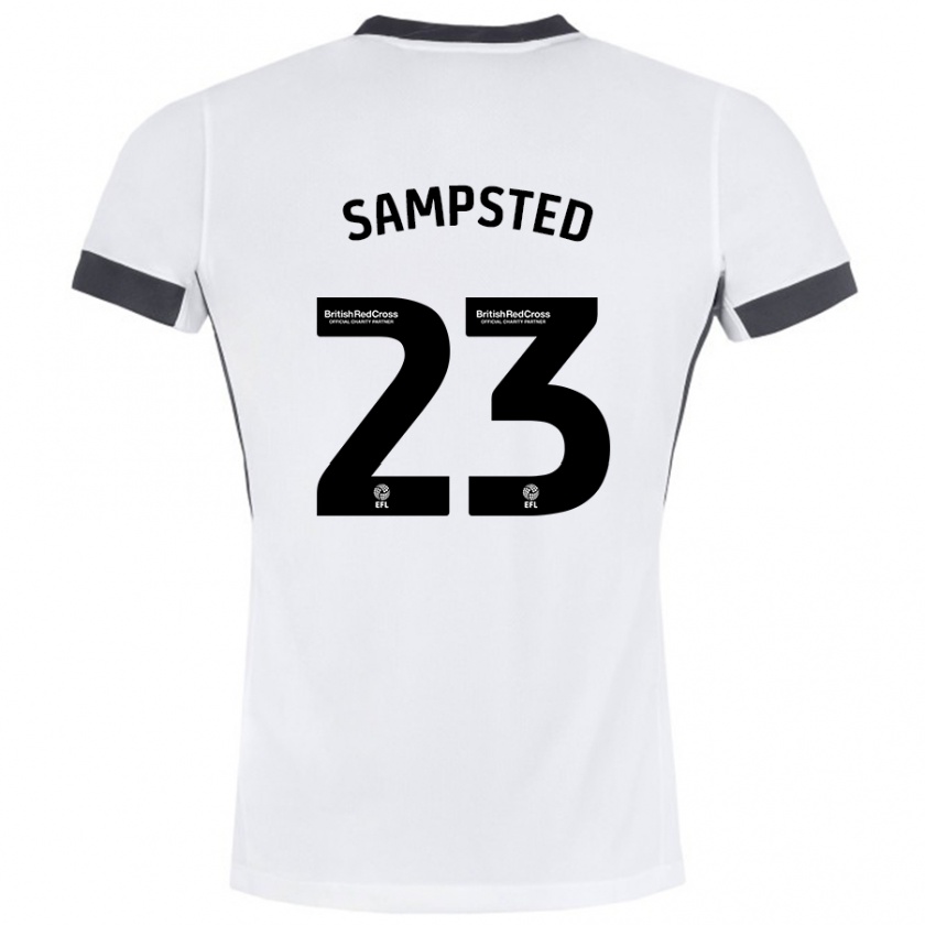 Kandiny Kinderen Alfons Sampsted #23 Wit Zwart Uitshirt Uittenue 2024/25 T-Shirt