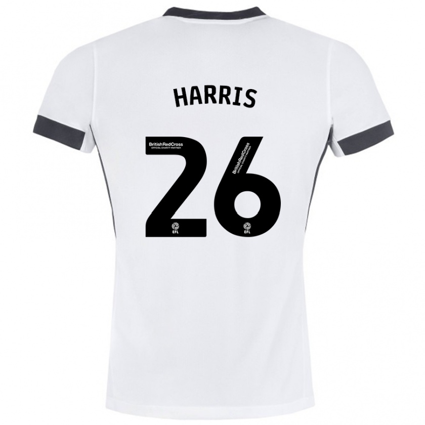 Kandiny Niño Camiseta Luke Harris #26 Blanco Negro 2ª Equipación 2024/25 La Camisa