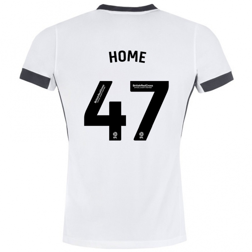 Kandiny Bambino Maglia Josh Home #47 Bianco Nero Kit Gara Away 2024/25 Maglietta