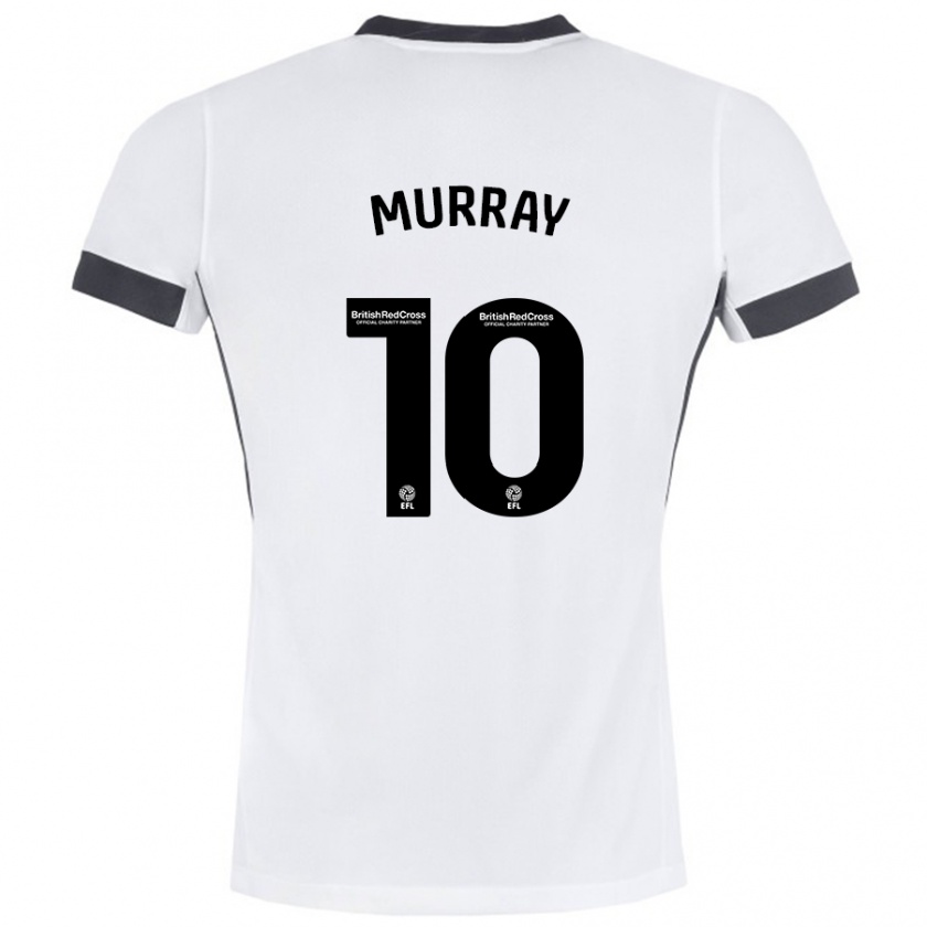 Kandiny Bambino Maglia Christie Harrison-Murray #10 Bianco Nero Kit Gara Away 2024/25 Maglietta