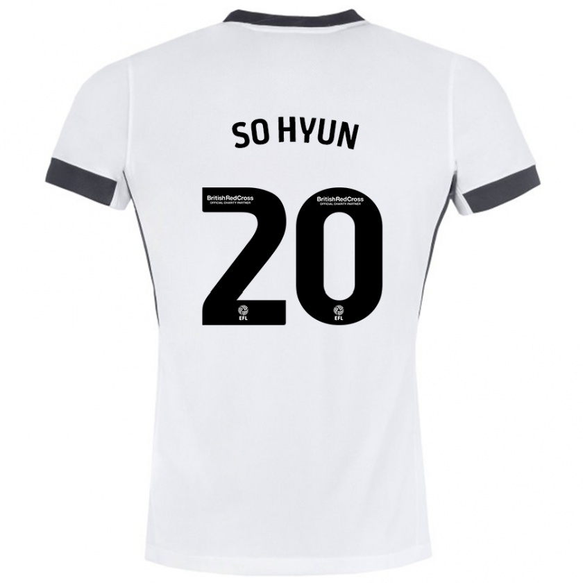 Kandiny Bambino Maglia Cho So-Hyun #20 Bianco Nero Kit Gara Away 2024/25 Maglietta