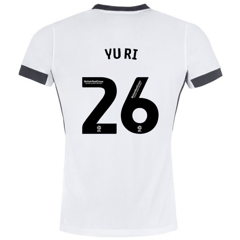 Kandiny Kinderen Choe Yu-Ri #26 Wit Zwart Uitshirt Uittenue 2024/25 T-Shirt