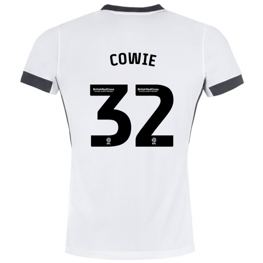 Kandiny Bambino Maglia Abbie Cowie #32 Bianco Nero Kit Gara Away 2024/25 Maglietta