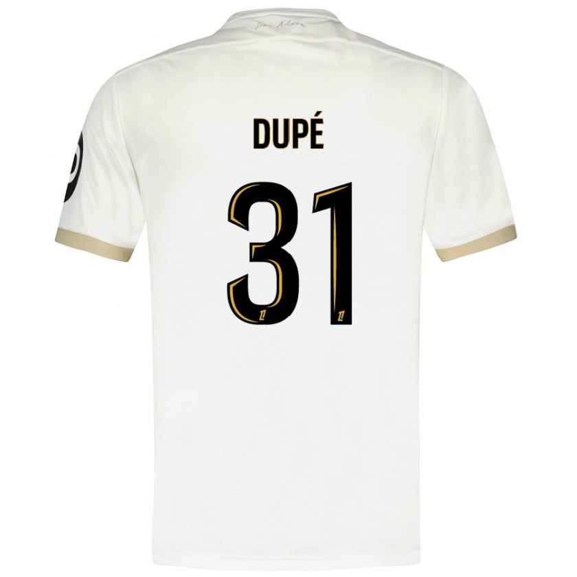 Kandiny Kinderen Maxime Dupé #31 Wit Goud Uitshirt Uittenue 2024/25 T-Shirt België