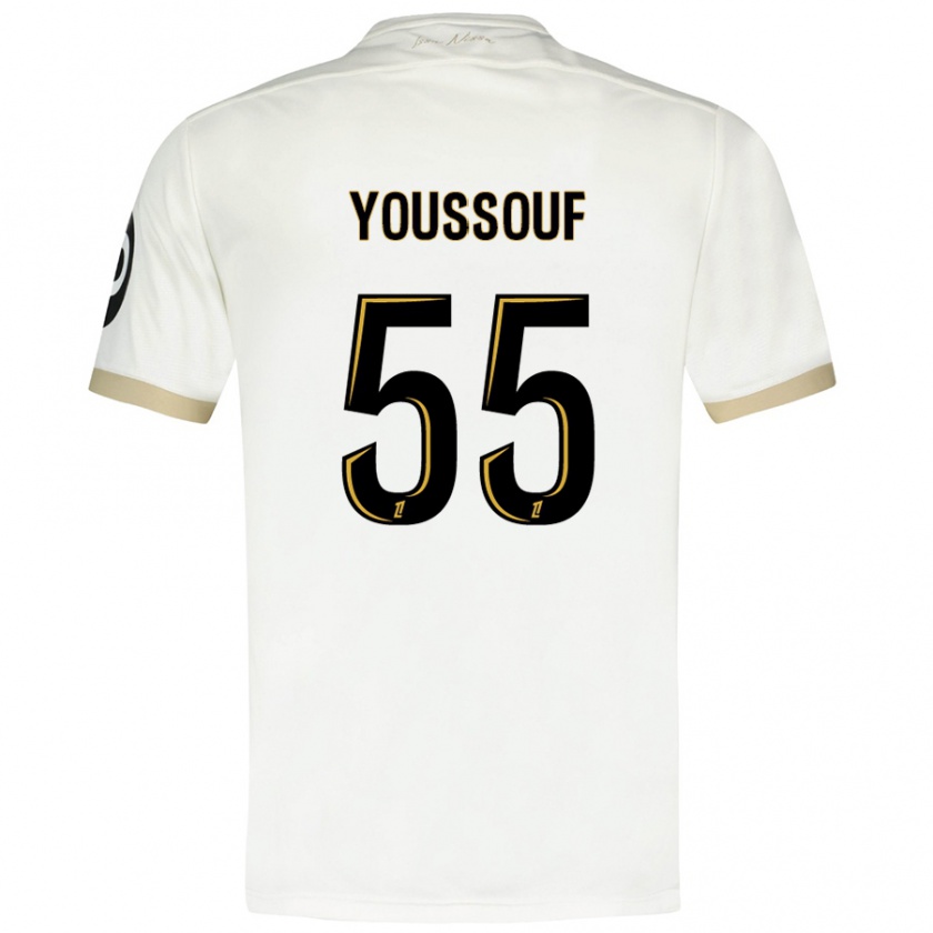 Kandiny Kinderen Youssouf Ndayishimiye #55 Wit Goud Uitshirt Uittenue 2024/25 T-Shirt