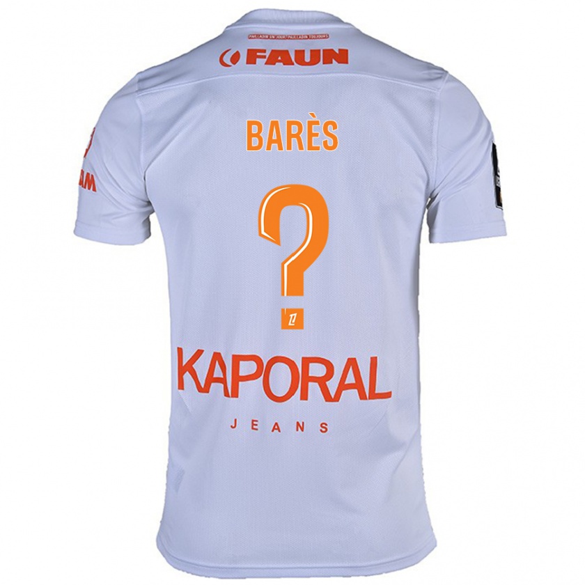 Kandiny Criança Camisola Gabriel Barès #0 Branco Alternativa 2024/25 Camisa Brasil