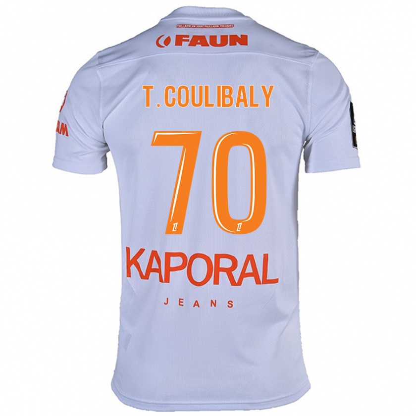 Kandiny Kinderen Tanguy Coulibaly #70 Wit Uitshirt Uittenue 2024/25 T-Shirt