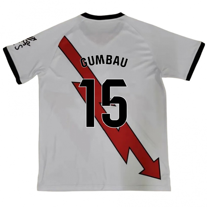 Kandiny Niño Camiseta Gerard Gumbau #15 Rojo 2ª Equipación 2024/25 La Camisa