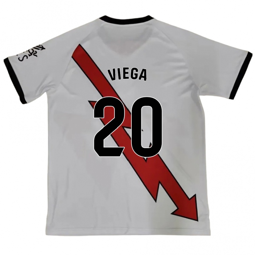 Kandiny Bambino Maglia David Viega #20 Rosso Kit Gara Away 2024/25 Maglietta