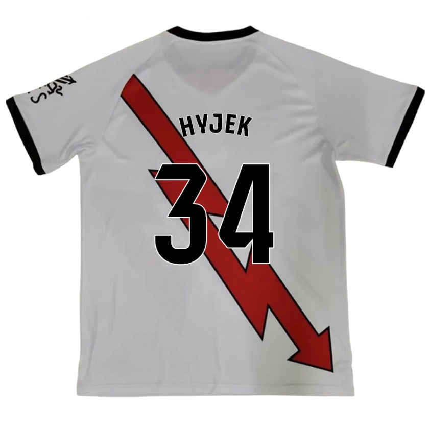 Kandiny Kinderen David Hyjek #34 Rood Uitshirt Uittenue 2024/25 T-Shirt