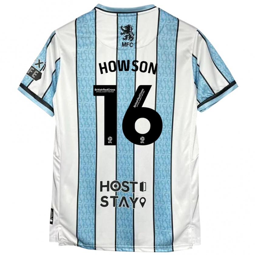 Kandiny Bambino Maglia Jonathan Howson #16 Bianco Blu Kit Gara Away 2024/25 Maglietta