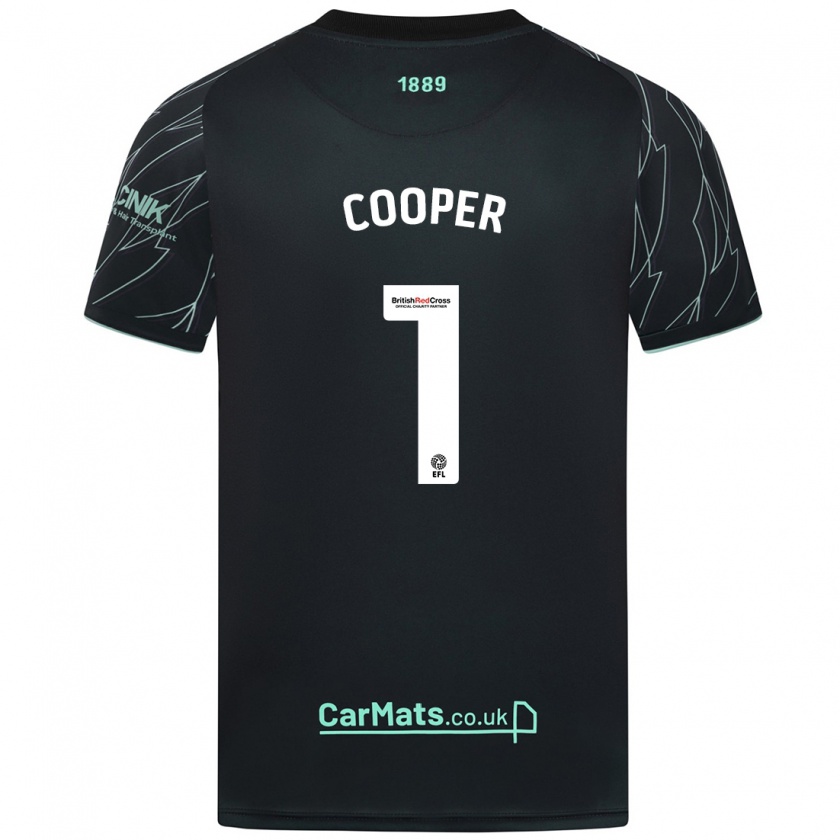 Kandiny Niño Camiseta Michael Cooper #1 Negro Verde 2ª Equipación 2024/25 La Camisa México