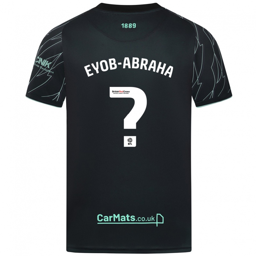 Kandiny Bambino Maglia Siem Eyob-Abraha #0 Nero Verde Kit Gara Away 2024/25 Maglietta